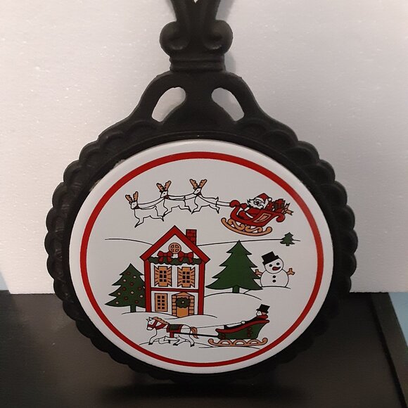 Christmas Cast Iron Trivet (Ceramic Tile) - Picture 4 of 10